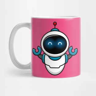 Cute Robot Cartoon Vector Icon Illustration Mug